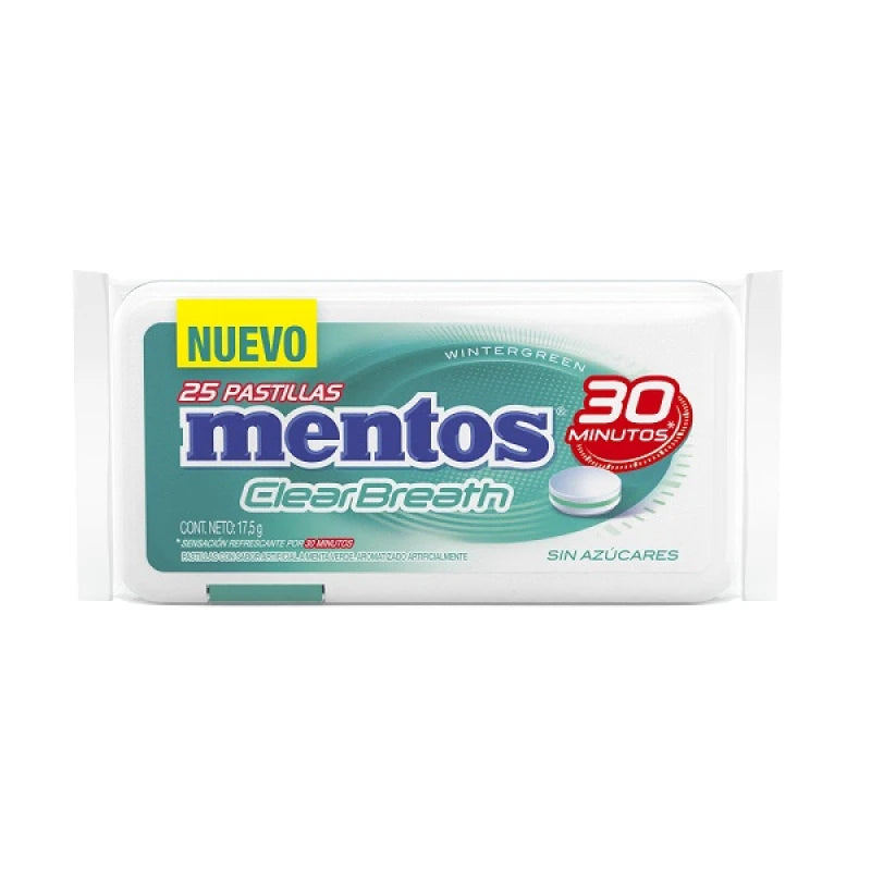 Pastillas Mentos Clearbreath Wintergreen 17.5 Grs