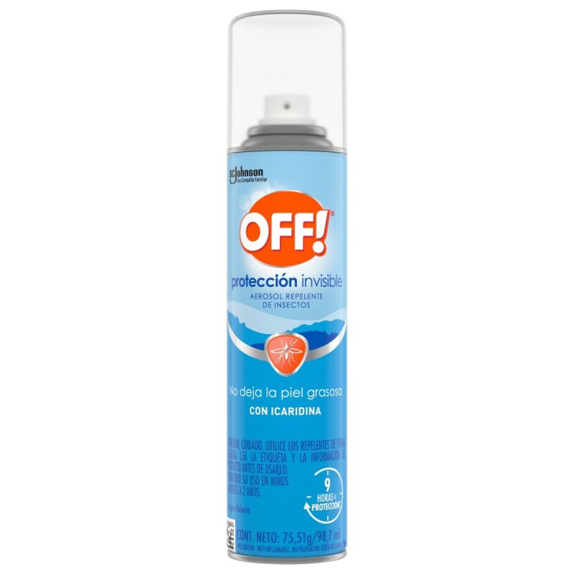 Repelente en aerosol OFF protección invisible 105mL