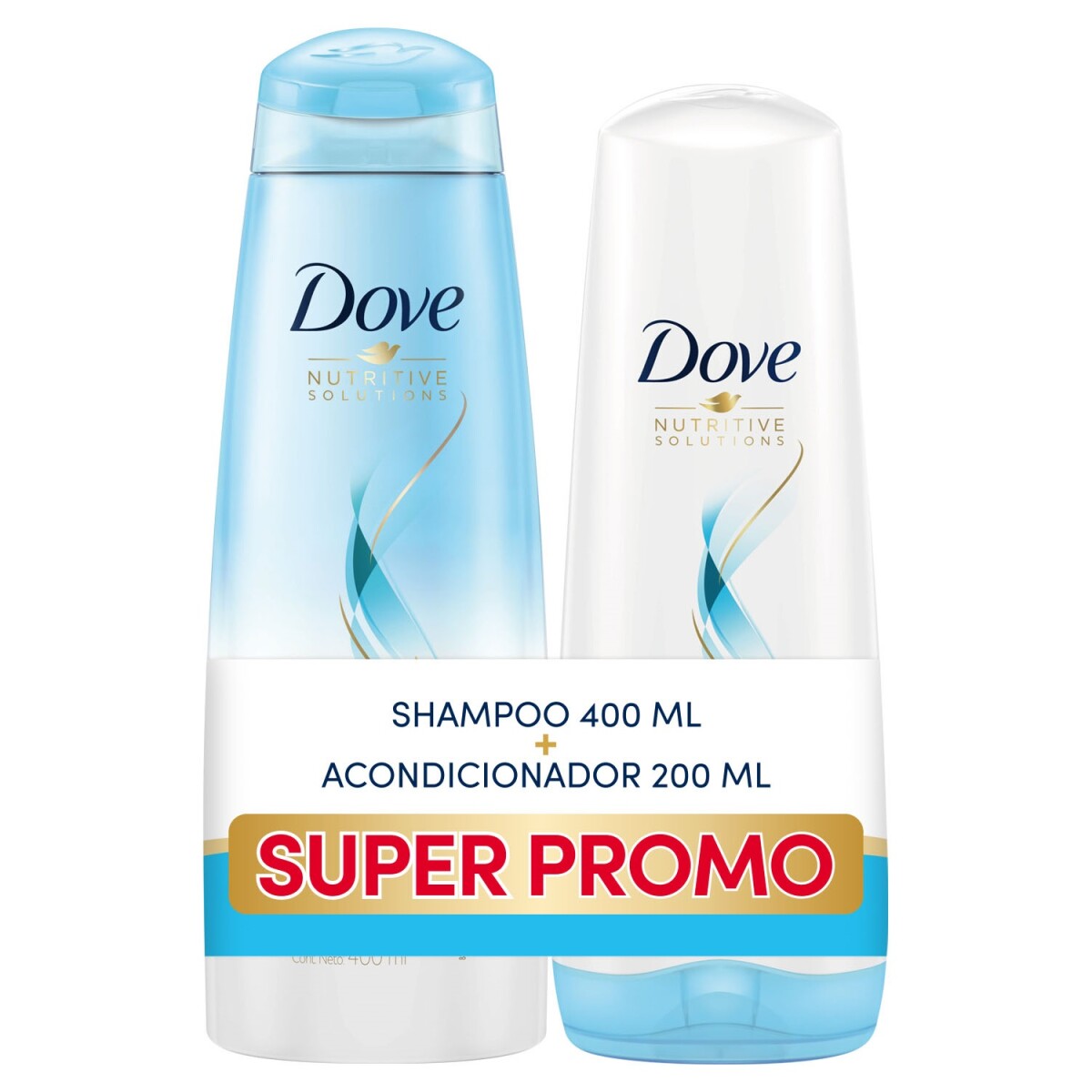 Shampoo Dove 400ml hidratacion + acondicionador 200ml