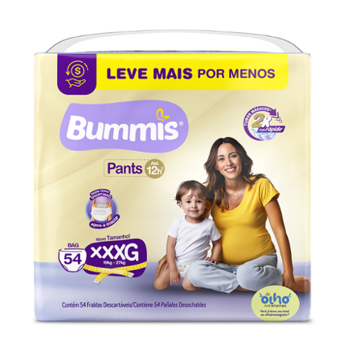 Pañales para Bebe Bummis Pants XXXG - 54 unidades