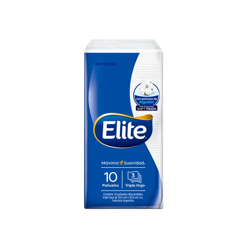 Pañuelos descartables Elite triple hoja - 1 Unidad