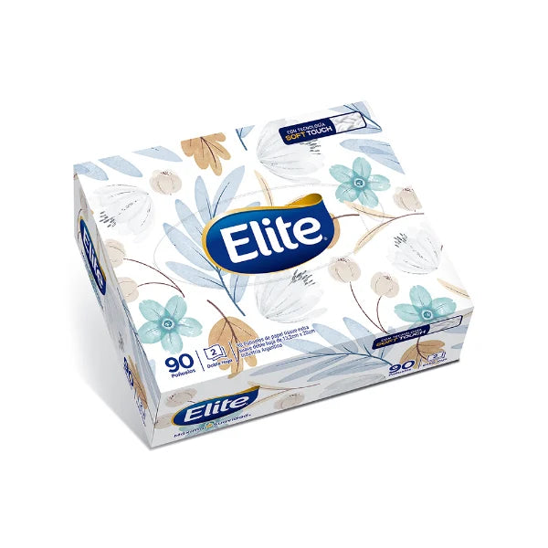 Pañuelos Elite Doble Hoja Caja - 90 unidades
