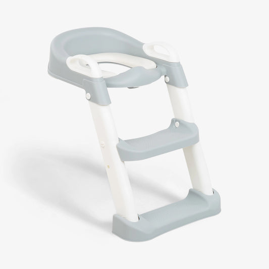 Reductor de Inodoro con Escalera KIKKABOO - Gris