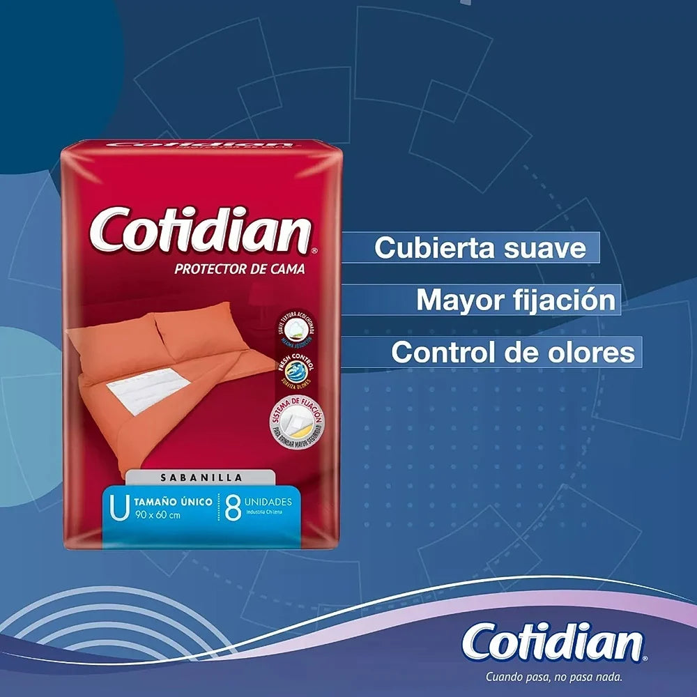 Sabanillas Protector de Cama Cotidian - 8 Unidades