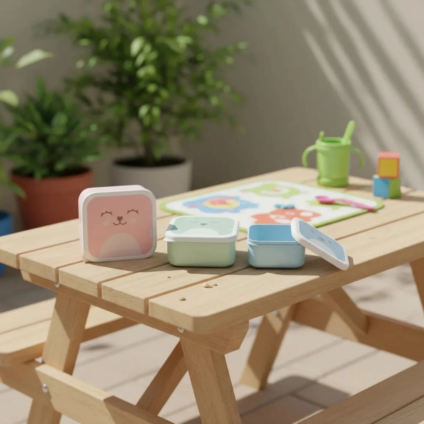 Set x3 Tupper Oso Buba - Rosa