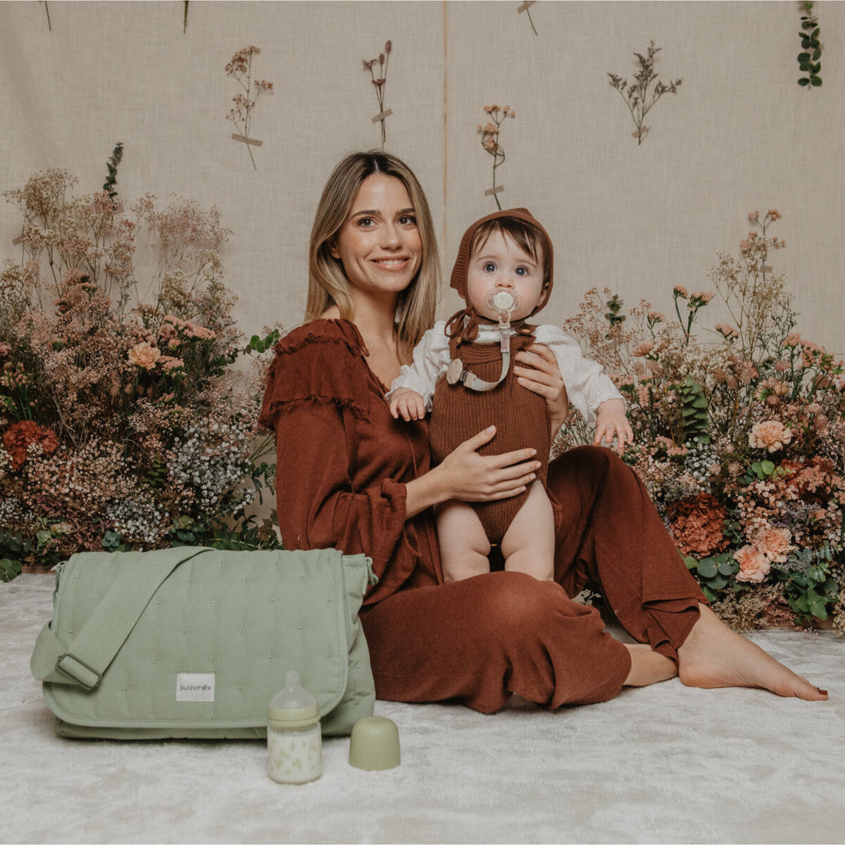 Bolso Maternal Bandolera Poetry Verde - Suavinex