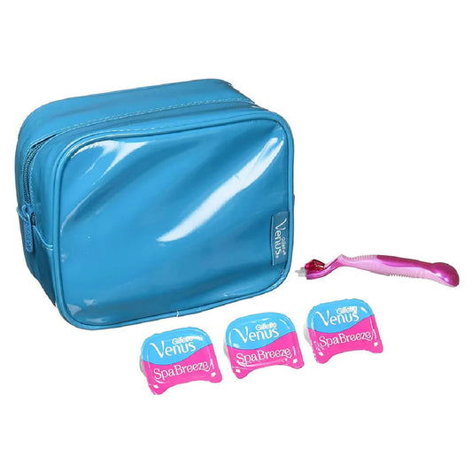 Kit Gillette Venus Spa Afeitadora + 3 Repuestos + Necessaire Original