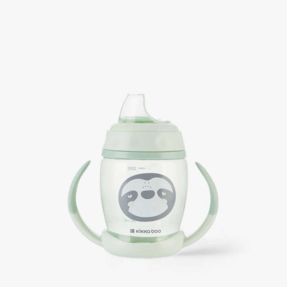Vaso Con Boquilla de Entrenamiento silicona - Verde 6m+ Kikkaboo