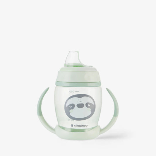Vaso Con Boquilla de Entrenamiento silicona - Verde 6m+ Kikkaboo