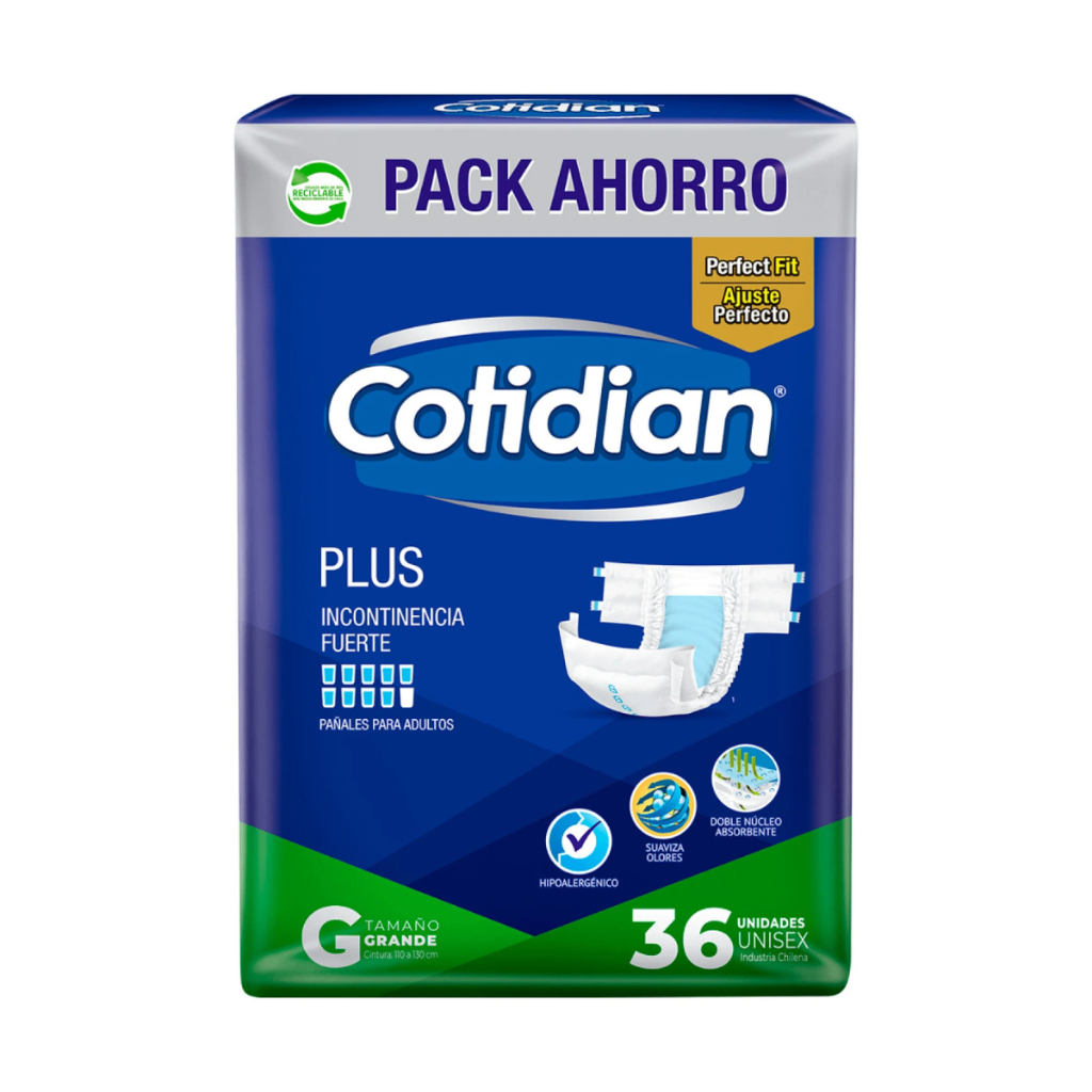 Pañales Cotidian Plus G - 36 unidades