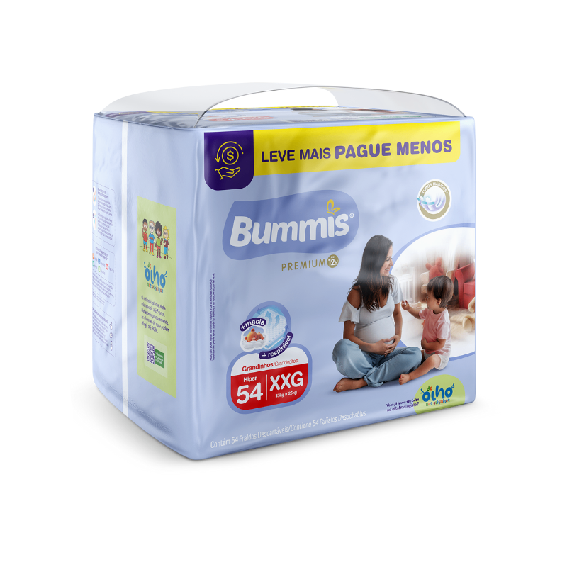 Pañales Bummis Premium Talle XXG – 54 Unidades