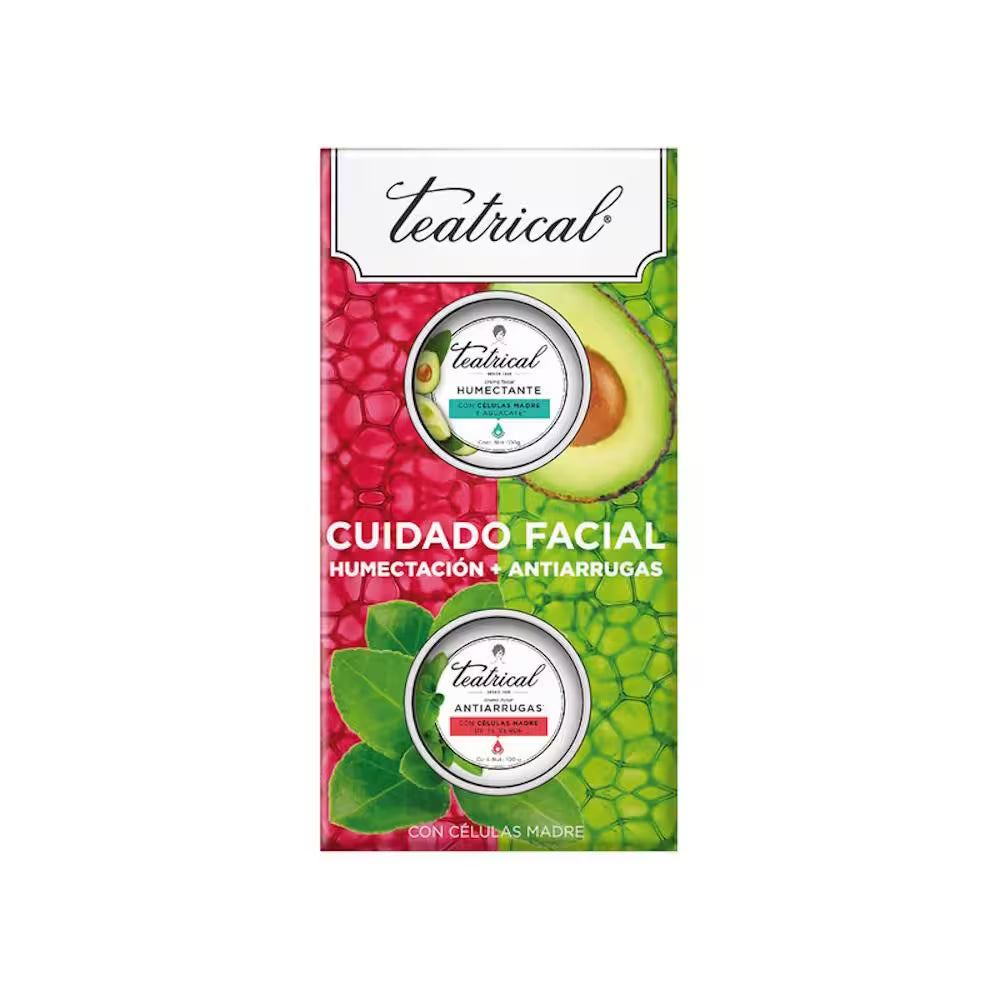 Pack de Cremas Cuidado Facial Humectación y Antiarrugas Teatrical - Con células Madre