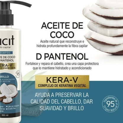 Pack Shampoo + Acondicionador Ilicit Kera-V Brillo 350ml