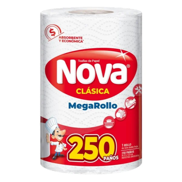 Rollo de Papel de Cocina Nova 250 Hojas