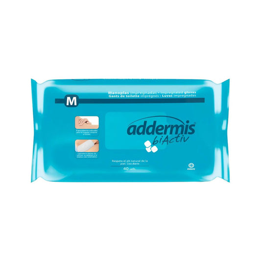 Manoplas Impregnadas Addermis biActiv 40 Unidades