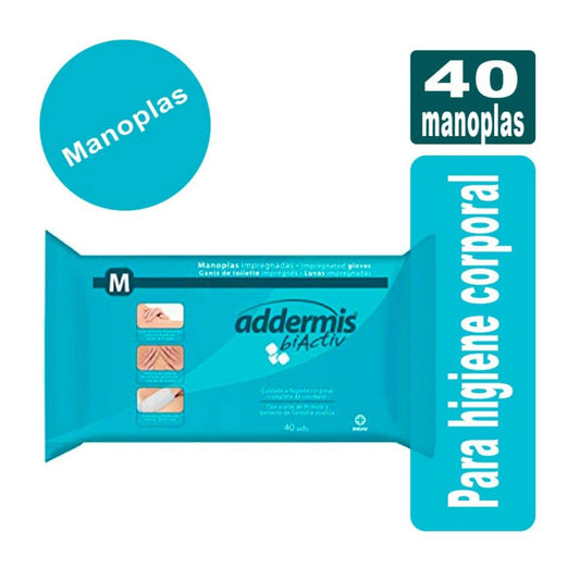 Manoplas Impregnadas Addermis biActiv 40 Unidades