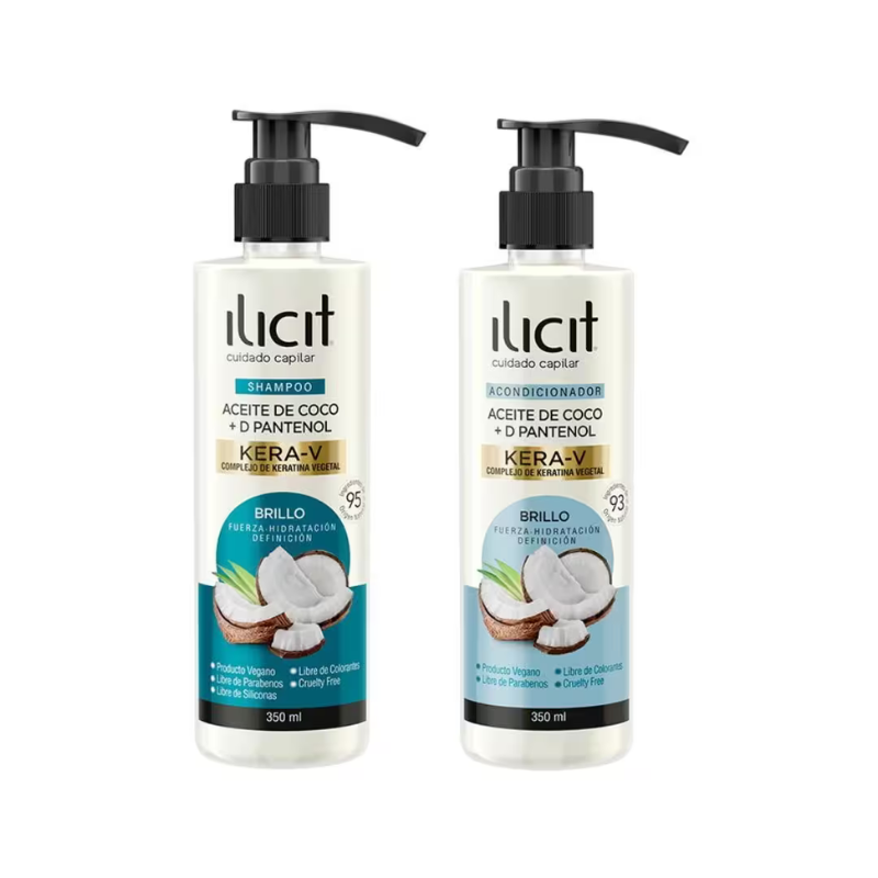 Pack Shampoo + Acondicionador Ilicit Kera-V Brillo 350ml