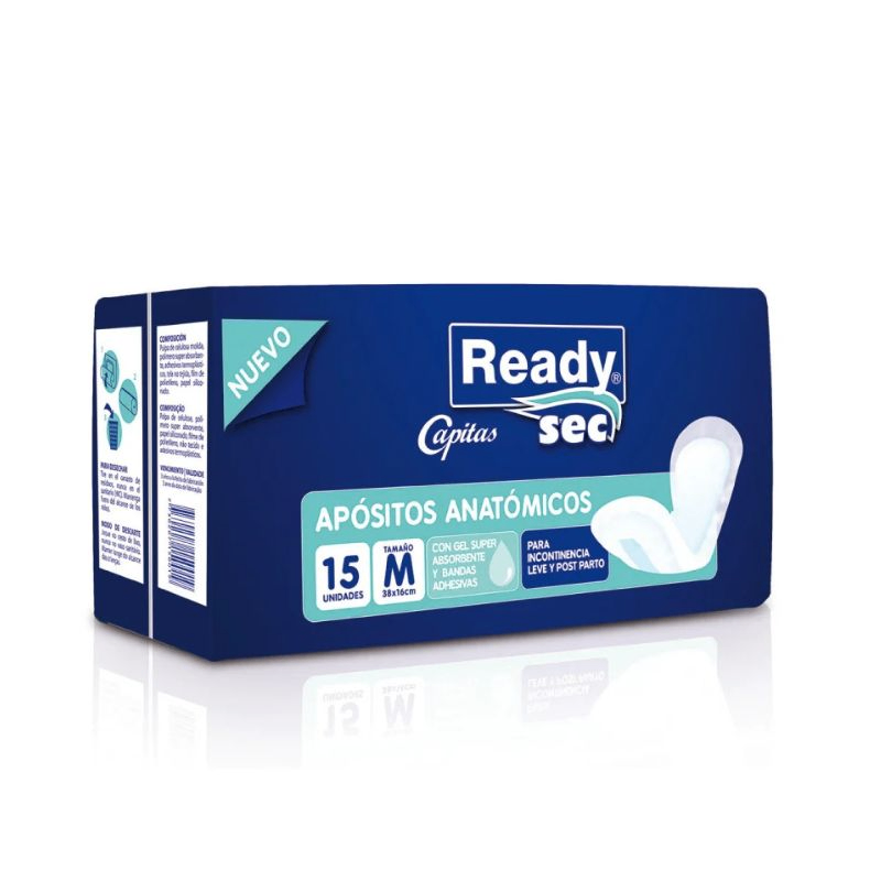 Apósitos Readysec Capitas Talle M - 15 Unidades