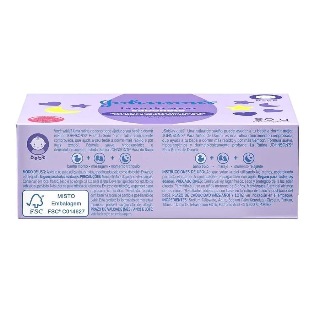 Jabón en barra Johnsons Antes de Dormir 80g