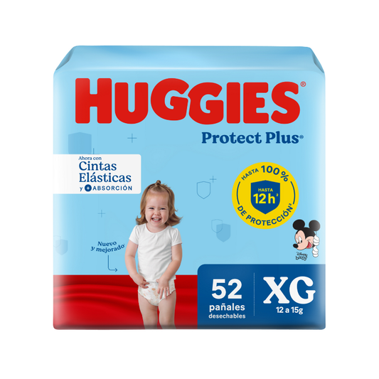 Pañales Huggies Protect Plus XG - 52 unidades