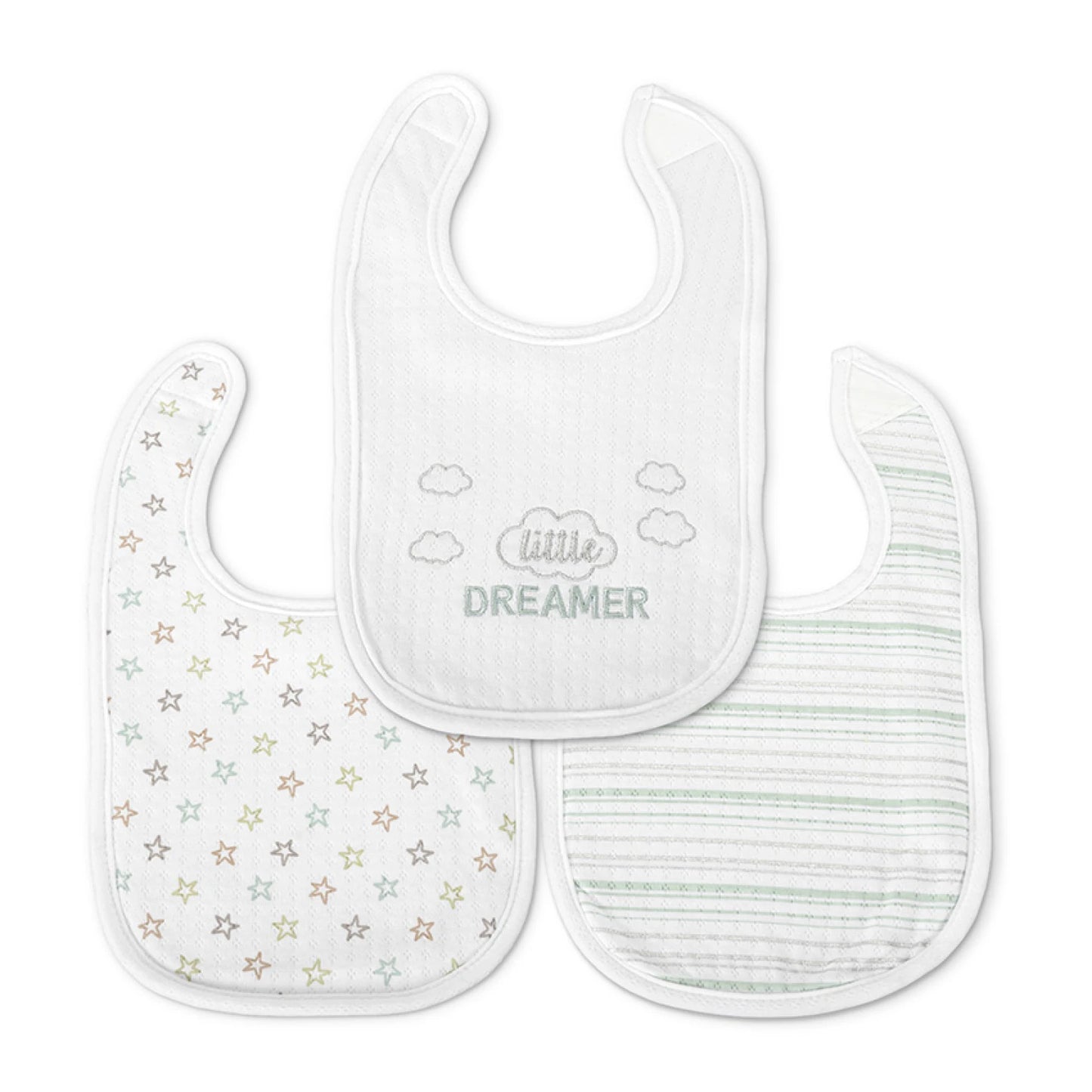 Set 3 baberos algodon LORELLI - verde