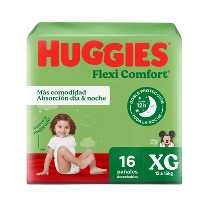 Pañales Huggies Flexi Confort XG 16 Unidades