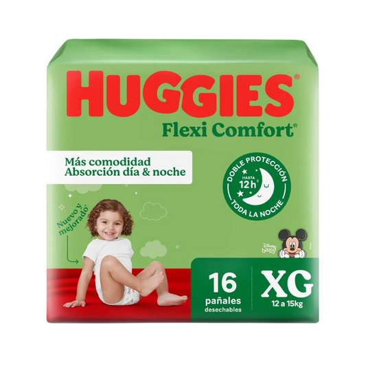 Pañales Huggies Flexi Confort XG 16 Unidades