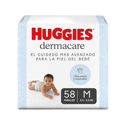 Pañales Huggies Dermacare Talle M 58 Unidades