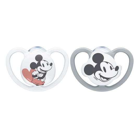 Chupetes de Silicona NUK Space Disney Mickey Mouse para Bebé de 18 a 36 Meses - 2 Unidades