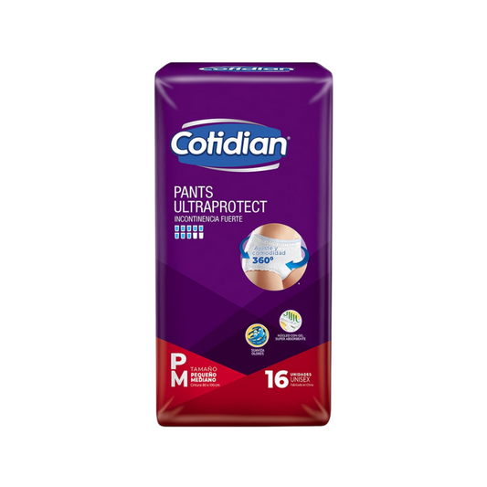 Pañales para Adultos Cotidian Ultraprotect Pants P/M - 16 Unidades