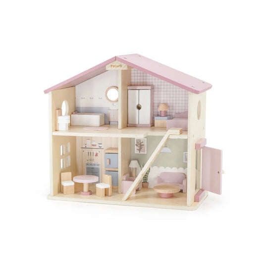 Casita de Muñecas de Madera Polar B Rosa