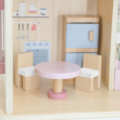 Casita de Muñecas de Madera Polar B Rosa