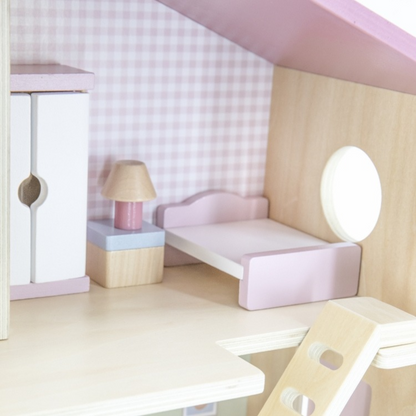 Casita de Muñecas de Madera Polar B Rosa