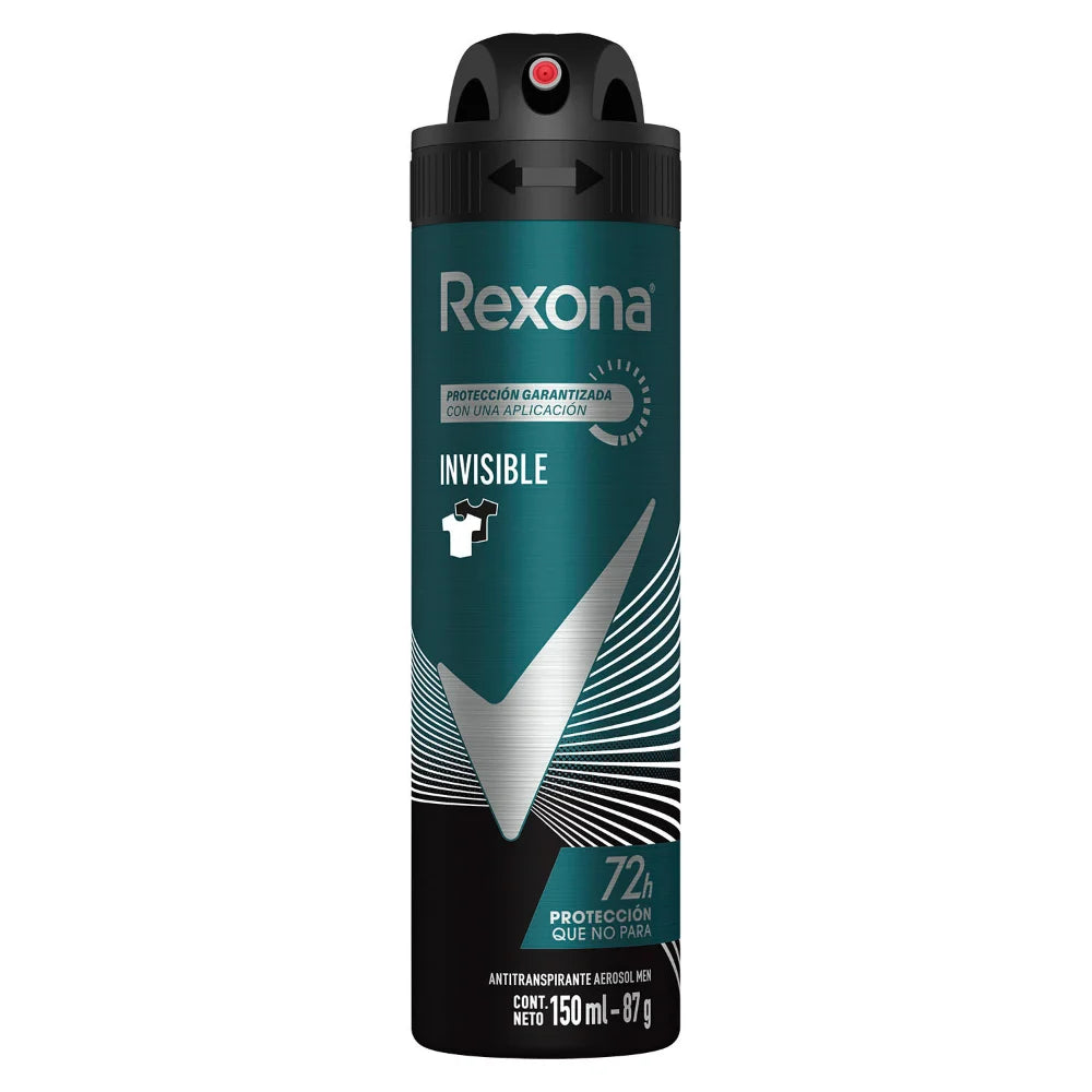 Antitranspirante en Aerosol Rexona Men Invisible 150 ml
