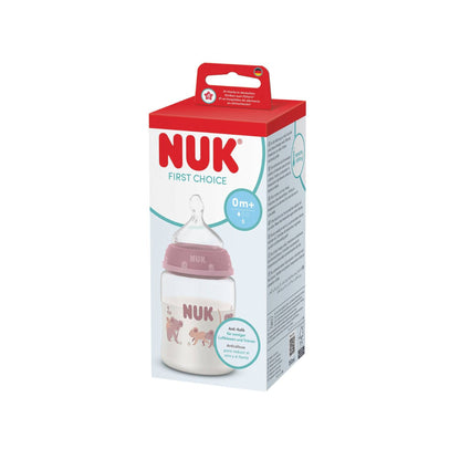 Mamadera NUK First Choice 150 ml Tetina de Silicona Flujo S Koala Rosa +0 Meses