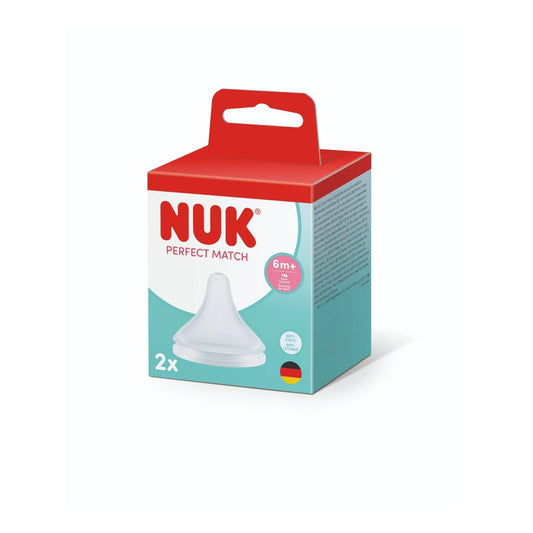 Tetinas de Repuesto NUK Perfect Match de Silicona Orificio Universal +6 Meses - 2 Unidades