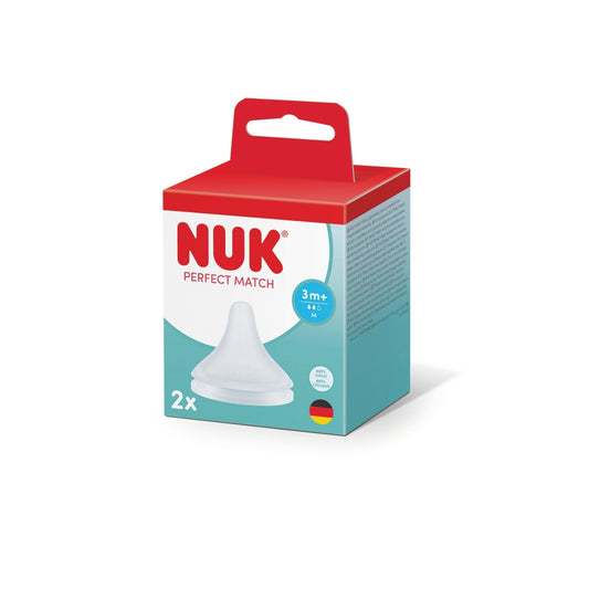 Tetinas de Repuesto NUK Perfect Match de Silicona Orificio M +3 Meses - 2 Unidades