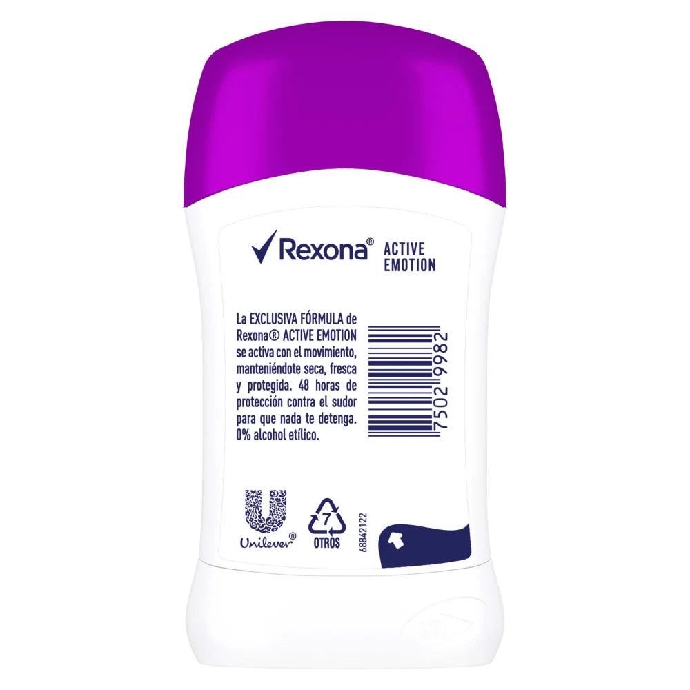 Antitranspirante en Barra Rexona Woman Active Emotion 50 gramos