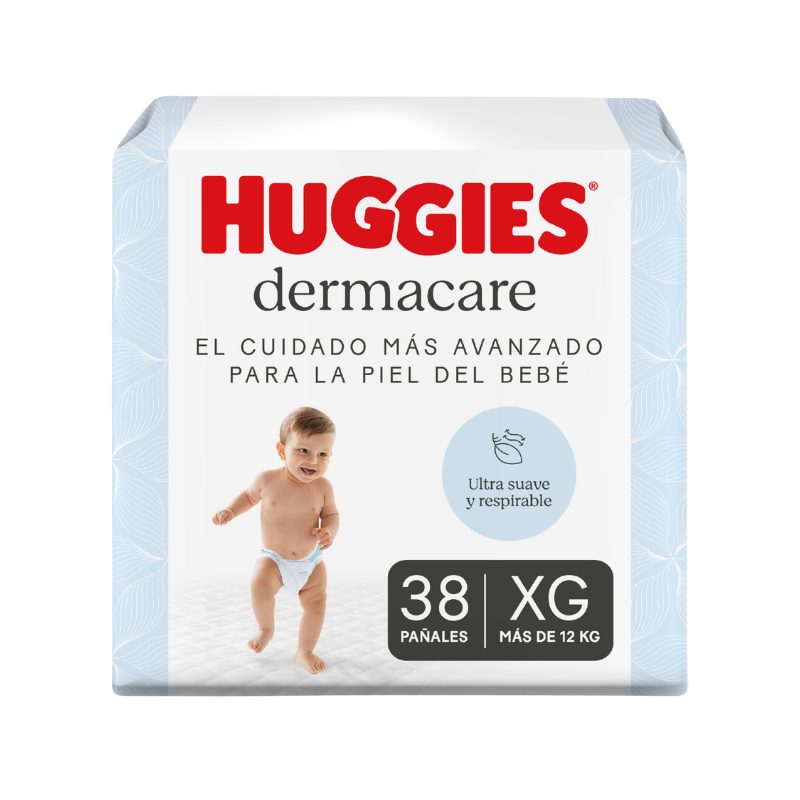 Pañales Huggies Dermacare Talle XG 38 Unidades + Toallitas Huggies Óleo Calcáreo