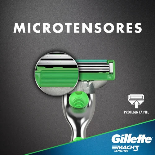 Repuesto de Afeitadora Gillette Mach3 Sensitive 2 Unidades