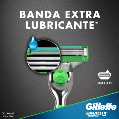 Repuesto de Afeitadora Gillette Mach3 Sensitive 2 Unidades