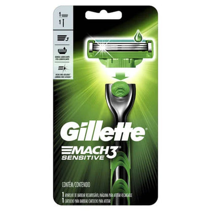 Afeitadora Gillette Mach3 Sensitive Con 1 Repuesto