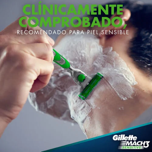 Afeitadora Gillette Mach3 Sensitive Con 1 Repuesto