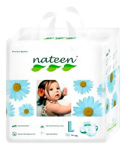 Nateen Pañales Ecologicos Premium L - 16 Unidades