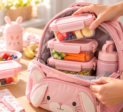 Set de 3 Tuppers Herméticos BUBA para Alimentos de Bebé – Rosados