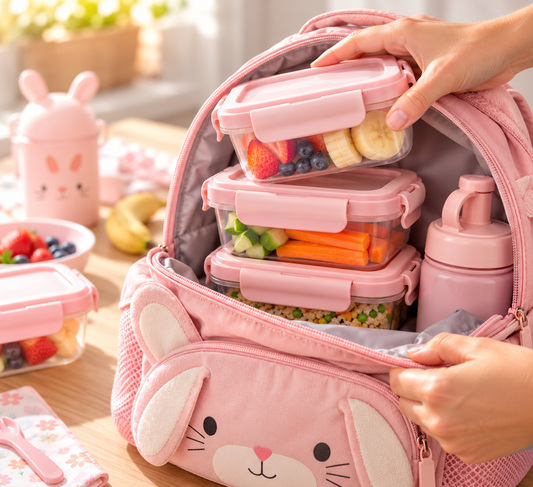 Set de 3 Tuppers Herméticos BUBA para Alimentos de Bebé – Rosados