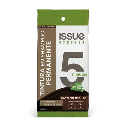 Tinta en Shampoo Issue 5 Minutos Caja x 6 - Castaño Oscuro