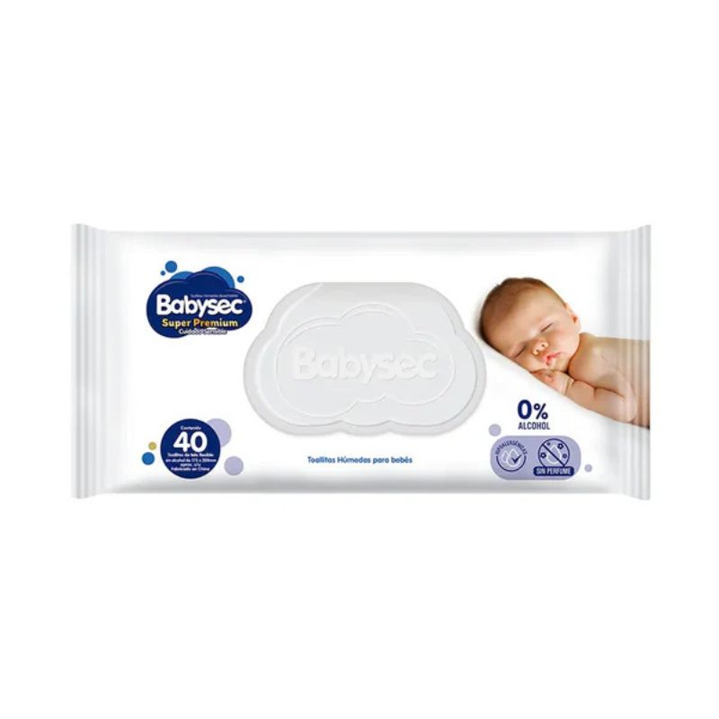 Toallitas Húmedas Babysec Super Premium - 40 Unidades