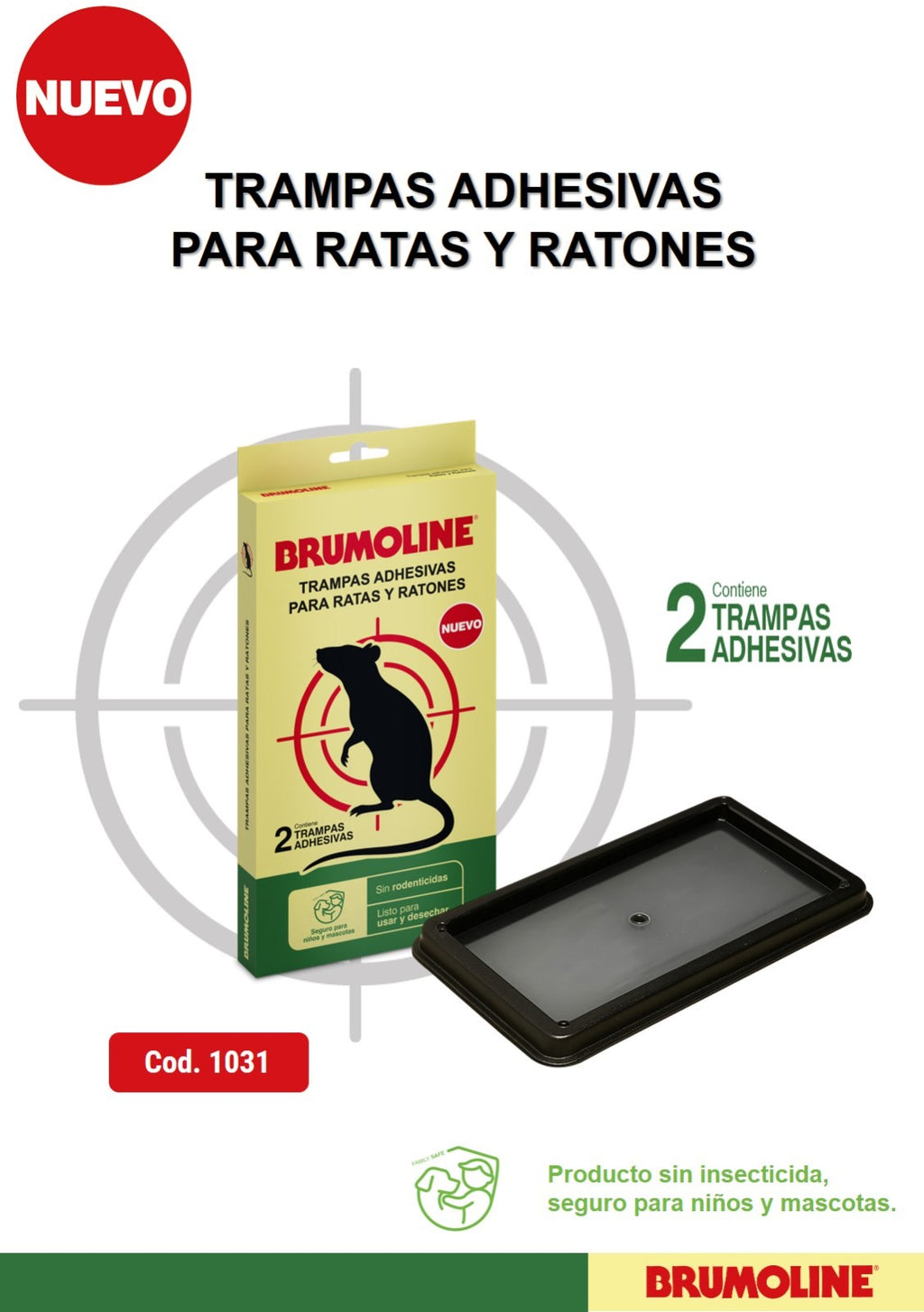 Trampas adhesivas para ratas y ratones Brumoline - 2 unidades
