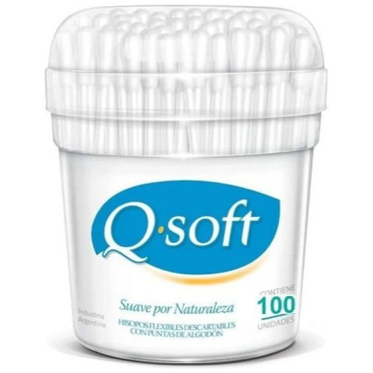 Cotonetes Hisopos Qsoft - 100 Unidades